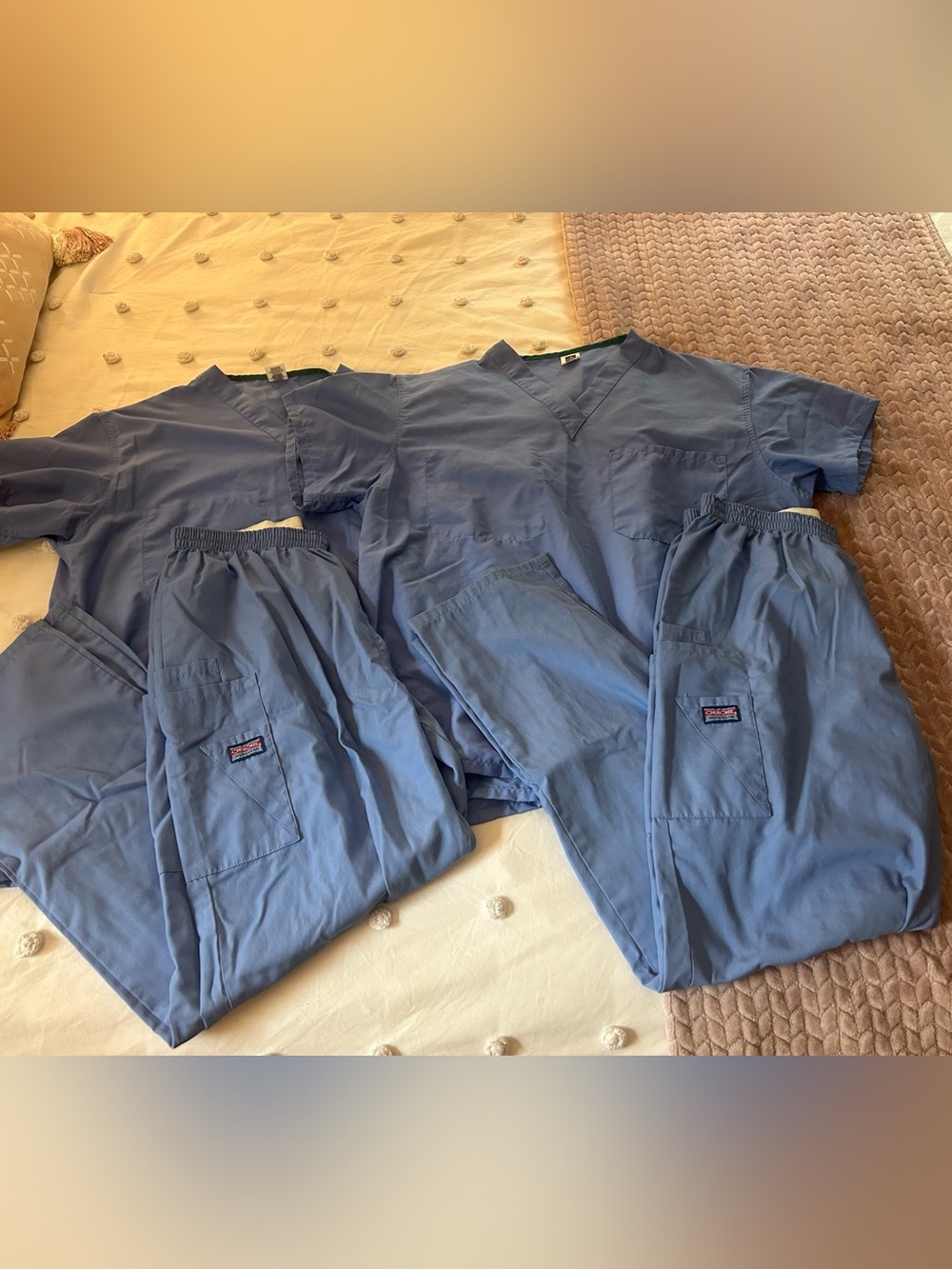 Light Blue Medical Scrubs - Two Set